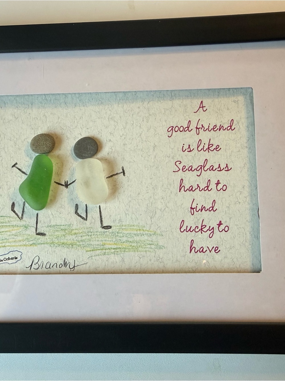 Seaglass Friends Wall Art - Green & Frosted White